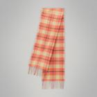 Burberry Burberry Childrens The Mini Classic Vintage Check Cashmere Scarf, Size: Os, Red