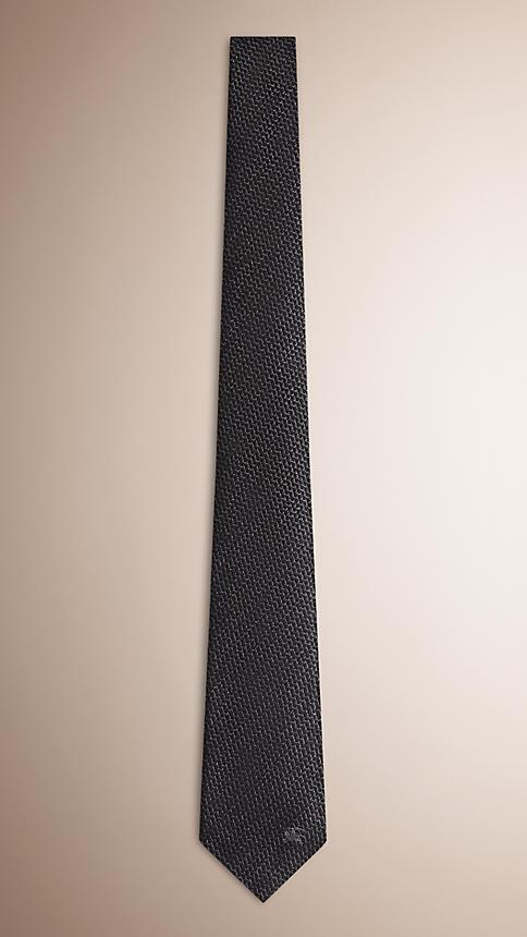Burberry Modern Cut Patterned Silk Wool Tie