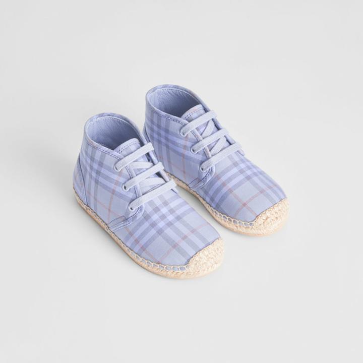 Burberry Burberry Childrens Check Espadrille Booties, Size: 29, Blue