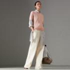 Burberry Burberry Short-sleeve Cashmere Sweater, Pink