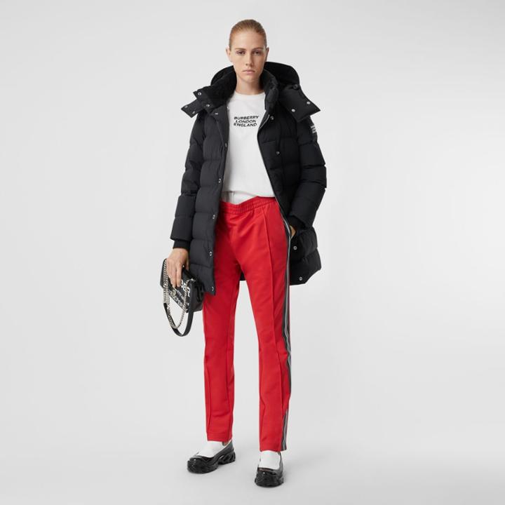 Burberry Burberry Detachable Hood Belted Puffer Coat, Size: S, Black