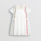 Burberry Burberry Childrens Peter Pan Collar Embroidered Cotton Dress, Size: 12y, White