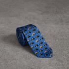 Burberry Burberry Slim Cut Taxi Print Silk Tie, Blue