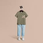 Burberry Burberry Check Pocket Cotton T-shirt, Size: 14y, Green