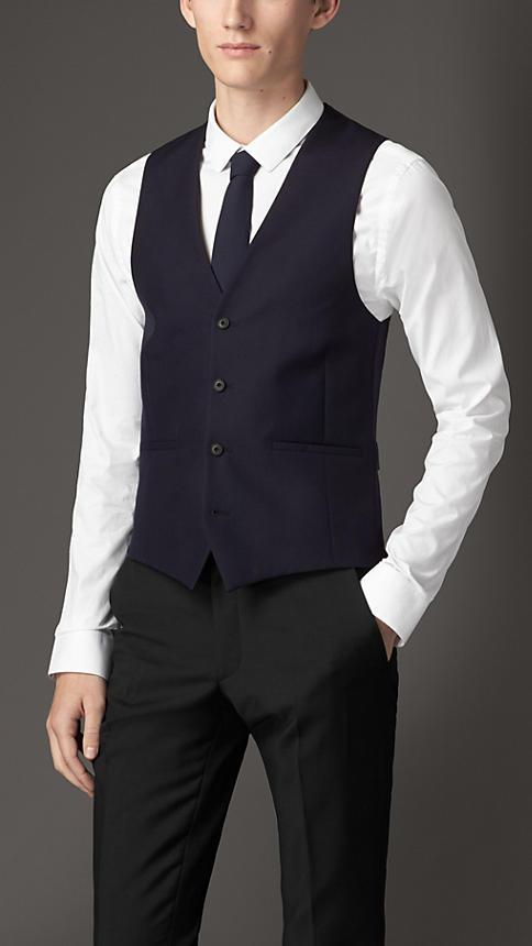 Burberry Slim Fit Wool Waistcoat