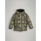 Burberry Burberry Camouflage Print Down-filled Puffer Jacket, Size: 10y