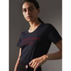 Burberry Burberry Printed Cotton T-shirt, Size: Xl, Blue