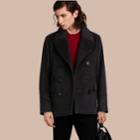 Burberry Burberry Wool Cashmere Pea Coat, Size: 46, Black