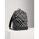 Burberry Burberry Check Wool Cashmere Blend Backpack, Grey
