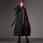 Burberry Burberry Detachable Hood Long Down-filled Puffer Coat, Size: Xl, Black
