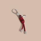 Burberry Burberry Braided Leather Knot Key Ring, Brown