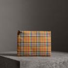 Burberry Burberry Large Rainbow Vintage Check Pouch, Grey