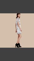 Burberry Fil Coup And Lace-trimmed Shift Dress