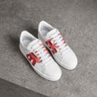Burberry Burberry Graffiti Print Leather Sneakers, Size: 37, Red