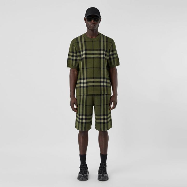 Burberry Burberry Check Silk Wool Jacquard Shorts