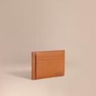 Burberry Burberry London Leather Money Clip Card Case, Brown