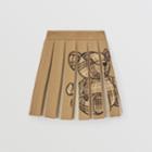 Burberry Burberry Childrens Thomas Bear Intarsia Wool Blend Pleated Skirt, Size: 10y