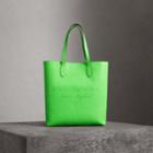 Burberry Burberry Embossed Leather Tote, Green