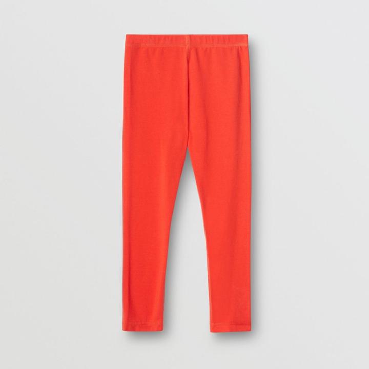 Burberry Burberry Childrens Logo Detail Stretch Cotton Leggings, Size: 14y, Red