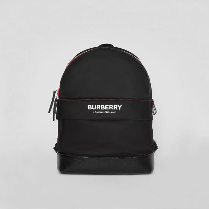 Burberry Burberry Childrens Logo Print Backpack, Black