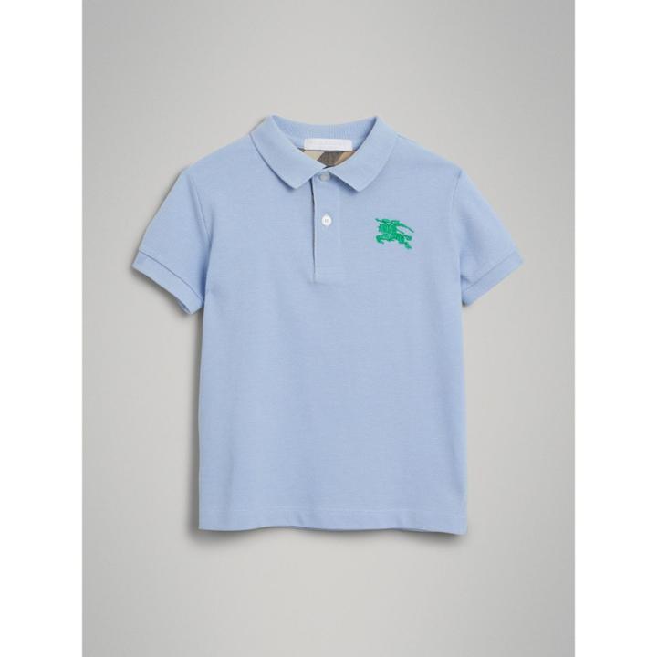 Burberry Burberry Check Placket Polo Shirt, Size: 10y