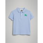 Burberry Burberry Check Placket Polo Shirt, Size: 10y
