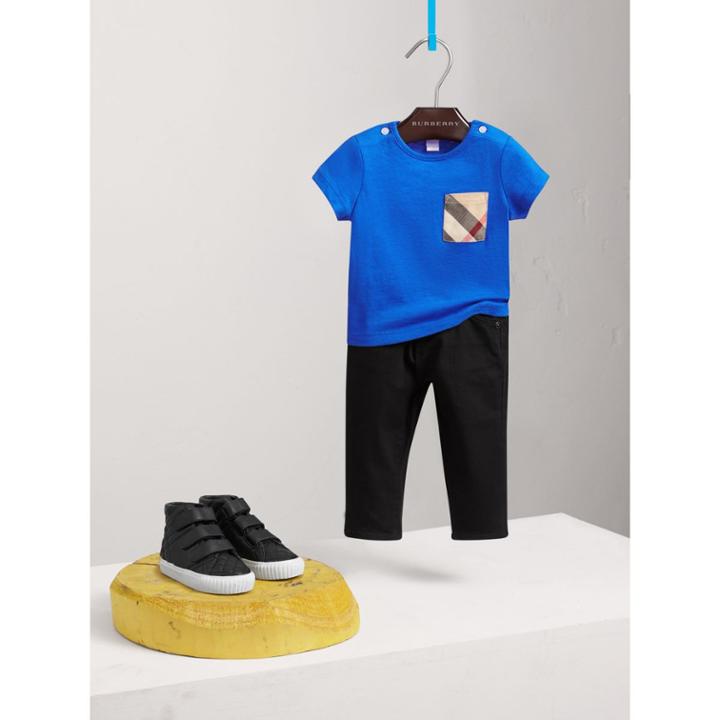 Burberry Burberry Check Pocket Cotton T-shirt, Size: 3y