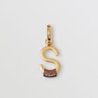 Burberry Burberry Leather-wrapped 's' Alphabet Charm, Brown