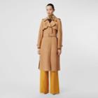 Burberry Burberry Lambskin Wrap Trench Coat, Size: 00, Brown