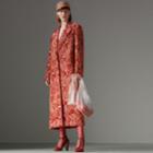 Burberry Burberry Damask Velvet Jacquard Tailored Coat, Size: 12, Pink