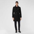 Burberry Burberry The Kensington Heritage Trench Coat, Size: 40, Black