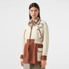 Burberry Burberry Logo Graphic Cotton And Lambskin Riding Jacket, Size: 08, Yellow