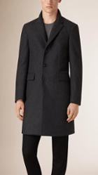 Burberry Down-filled Virgin Wool Cashmere Houndstooth Topcoat