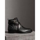Burberry Burberry Strap Detail Quilted Leather Ankle Boots, Size: 37, Black