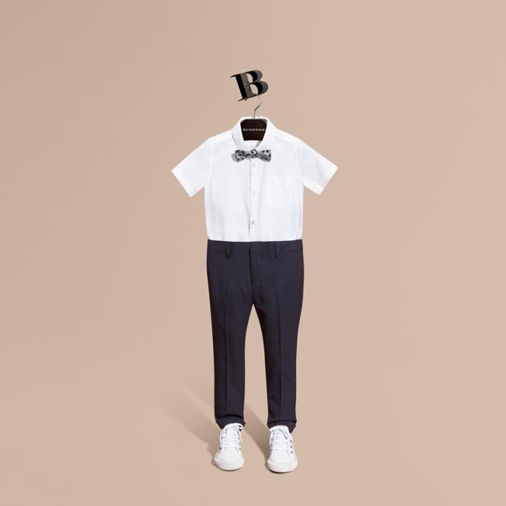 Burberry Burberry Tailored Wool Trousers, Size: 12y, Blue