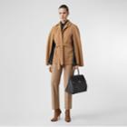 Burberry Burberry Double-faced Camel Hair Belted Cape, Size: Xs/s, Brown