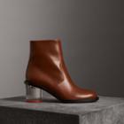 Burberry Burberry Two-tone Leather Block-heel Boots, Size: 38