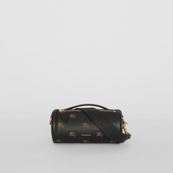 Burberry Burberry The Ekd Leather Barrel Bag, Black