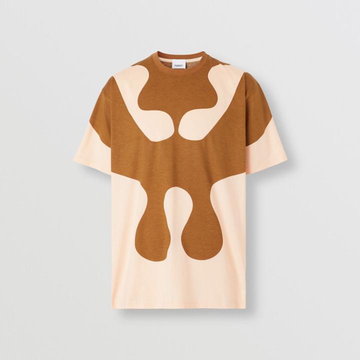 Burberry Burberry Abstract Print Cotton Oversized T-shirt, Size: M