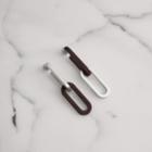 Burberry Burberry Rubberised And Palladium-plated Link Drop Earrings