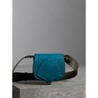 Burberry Burberry The Pocket Satchel In Alligator, Blue