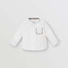 Burberry Burberry Childrens Vintage Check Detail Cotton Oxford Shirt, Size: 2y, White