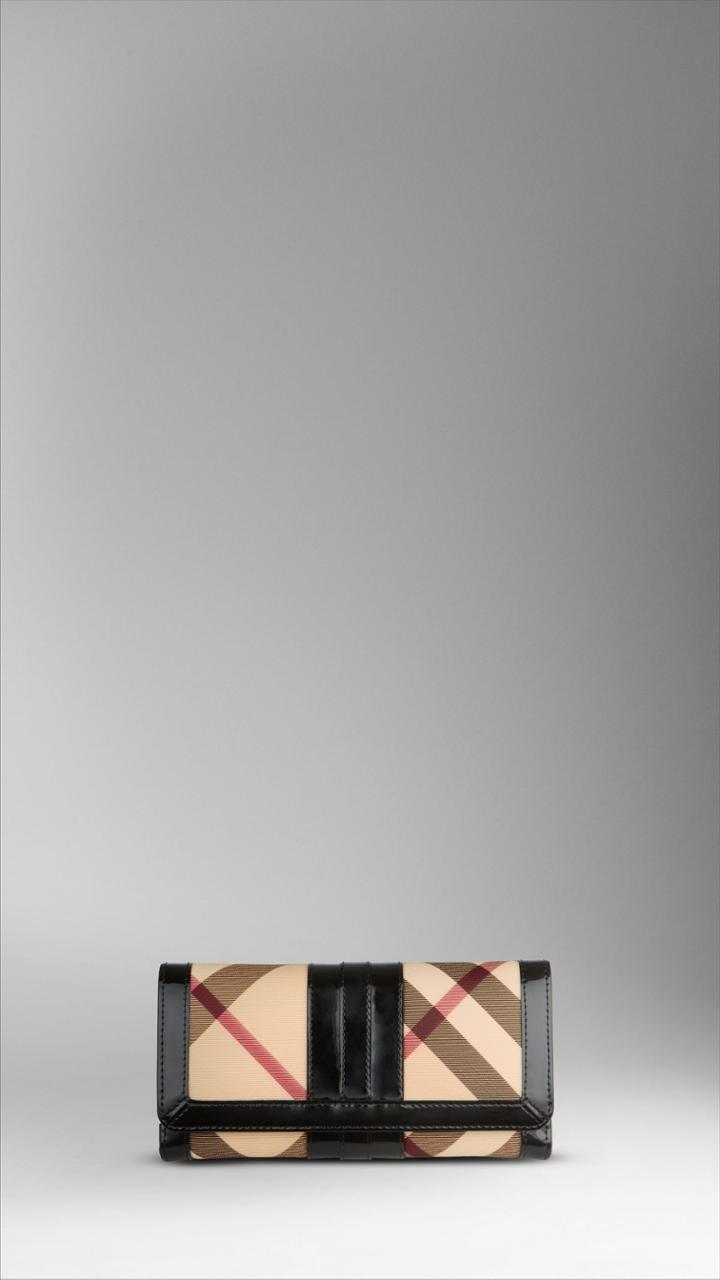Burberry Burberry Nova Check Continental Wallet, Black