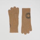Burberry Burberry Logo Graphic Cashmere Blend Gloves, Size: M/l
