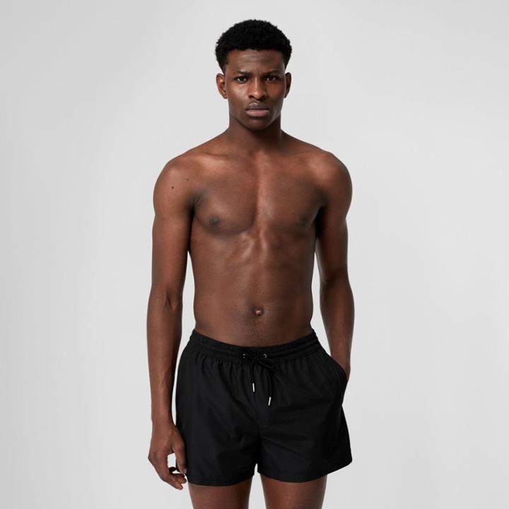 Burberry Burberry Icon Stripe Detail Drawcord Swim Shorts, Black
