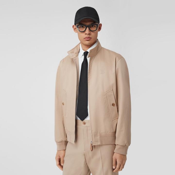 Burberry Burberry Monogram Motif Cotton Harrington Jacket, Size: 56