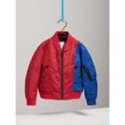 Burberry Burberry Colour Block Lightweight Bomber Jacket, Size: 4y, Red