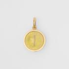 Burberry Burberry Marbled Resin 'i' Alphabet Charm, Yellow