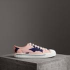 Burberry Burberry Bird Print Canvas Sneakers, Size: 46