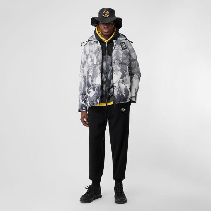 Burberry Burberry Logo Graphic Merino Wool Trackpants, Black
